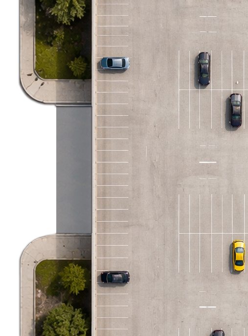 Parking garage aerial